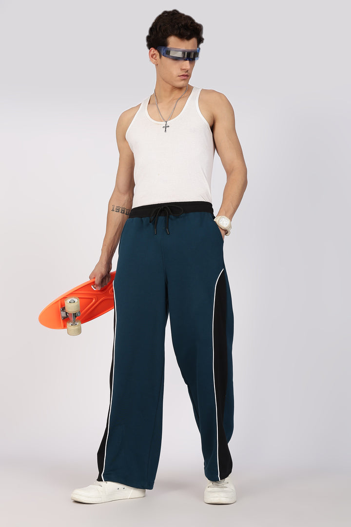Cut & Sew Teal Joggers
