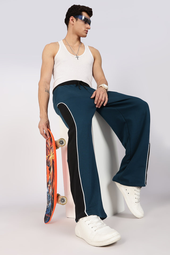 Cut & Sew Teal Joggers