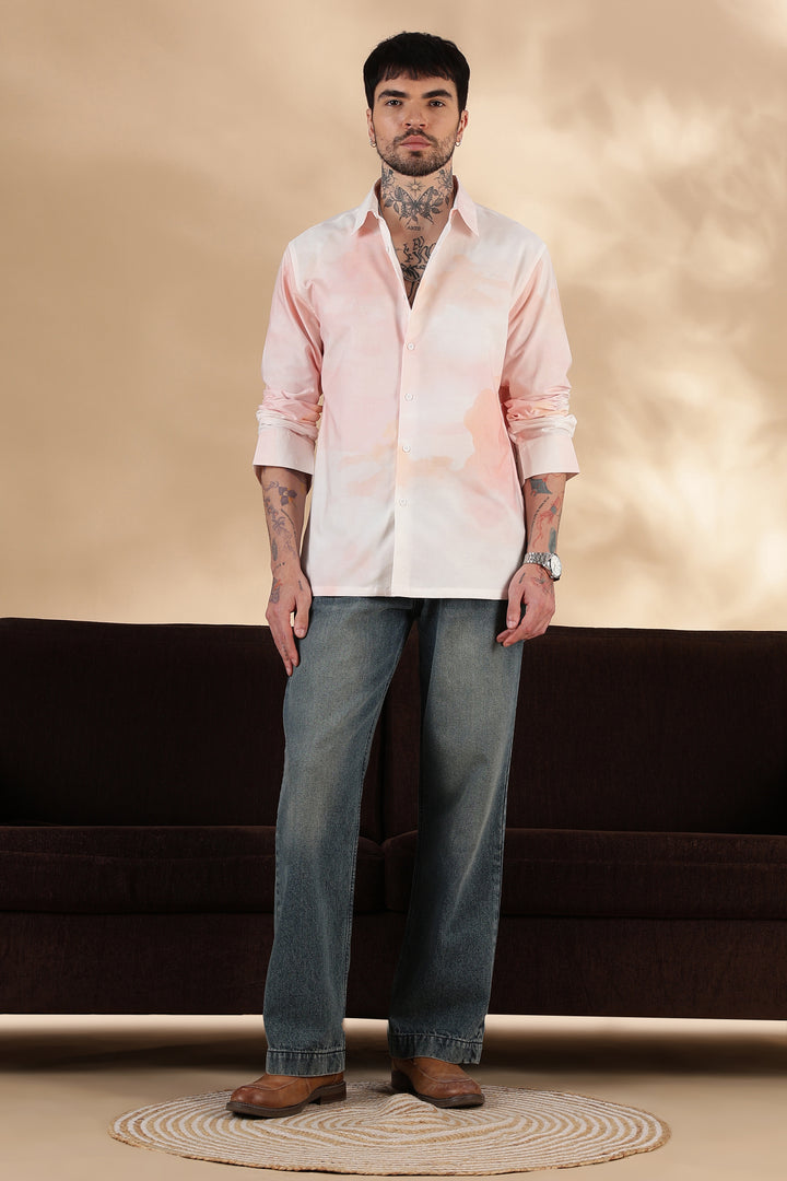 Cloud: Pink Printed Shirt
