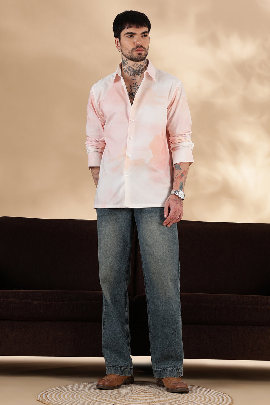 Cloud: Pink Printed Shirt