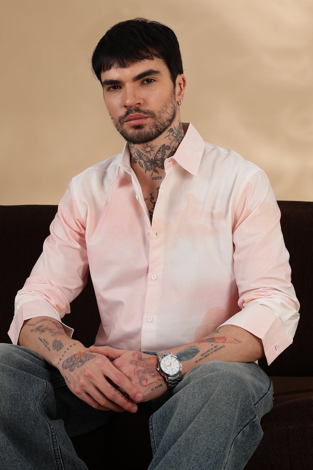 Cloud: Pink Printed Shirt
