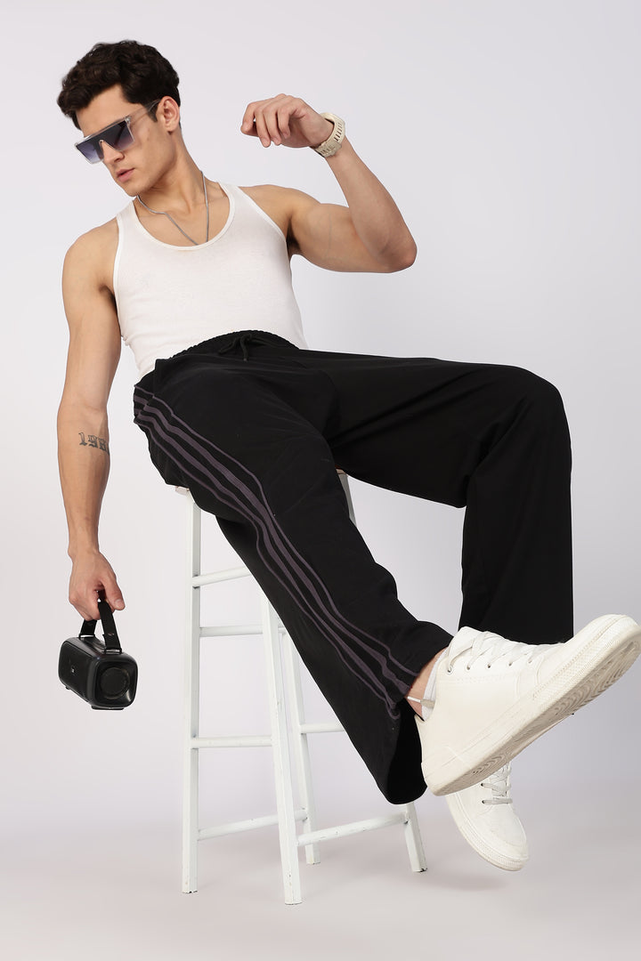 Perfect Stripes: Black joggers