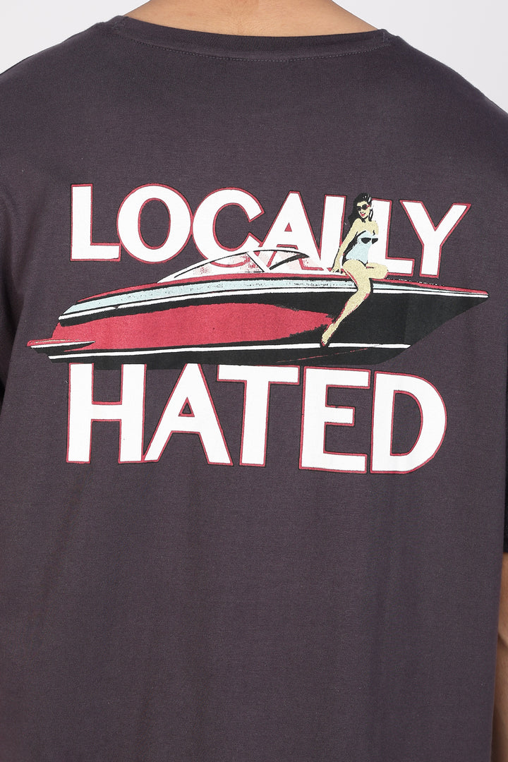 Locally Hated : Grey Oversized t-shirt