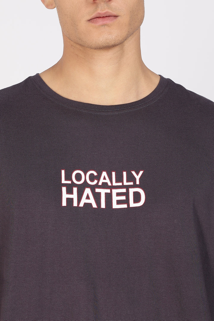 Locally Hated : Grey Oversized t-shirt