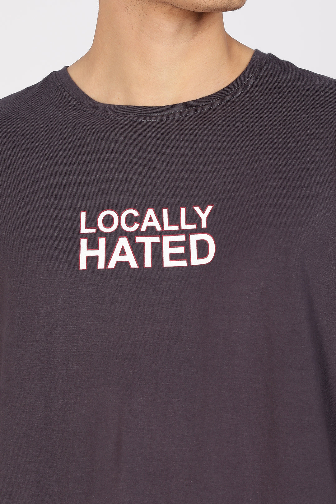 Locally Hated : Grey Oversized t-shirt