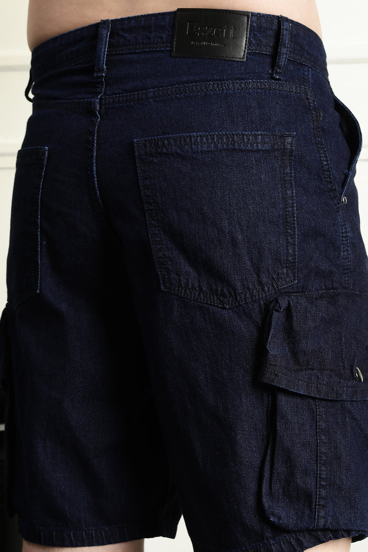 Regular Fit: unique washed denim shorts