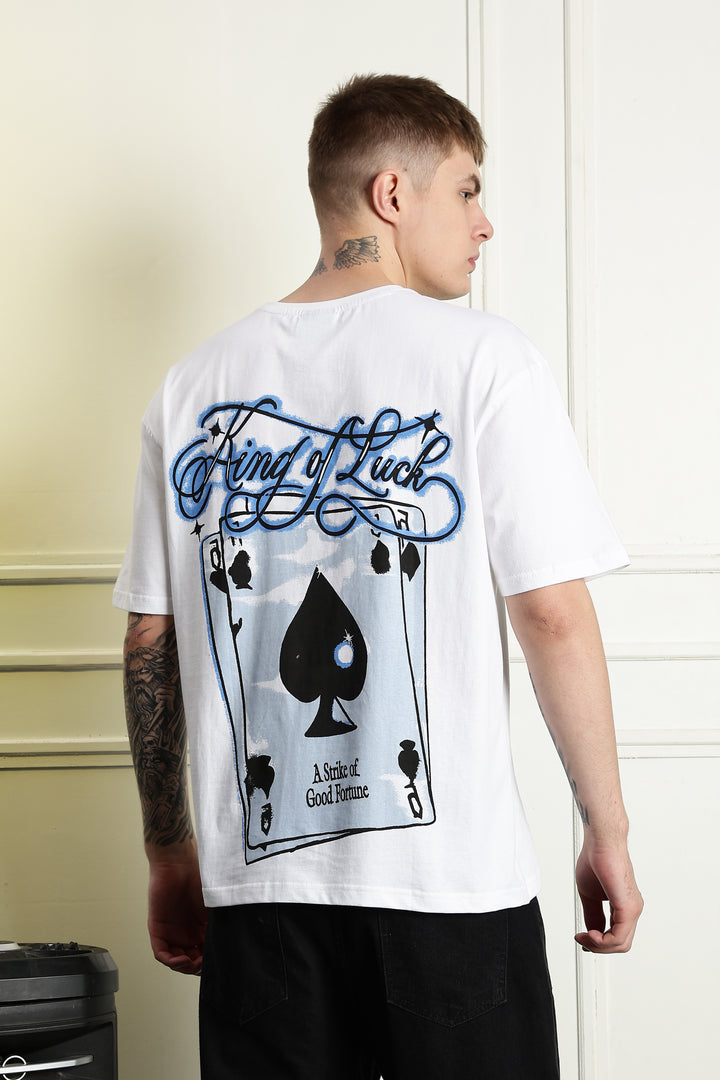 Luck: White Oversized T-shirt