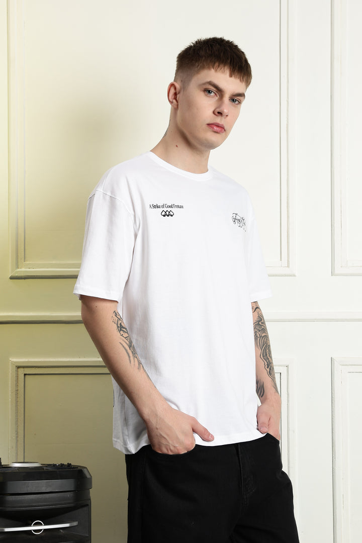 Luck: White Oversized T-shirt