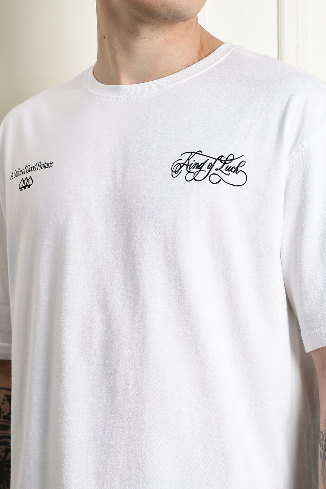 Luck: White Oversized T-shirt
