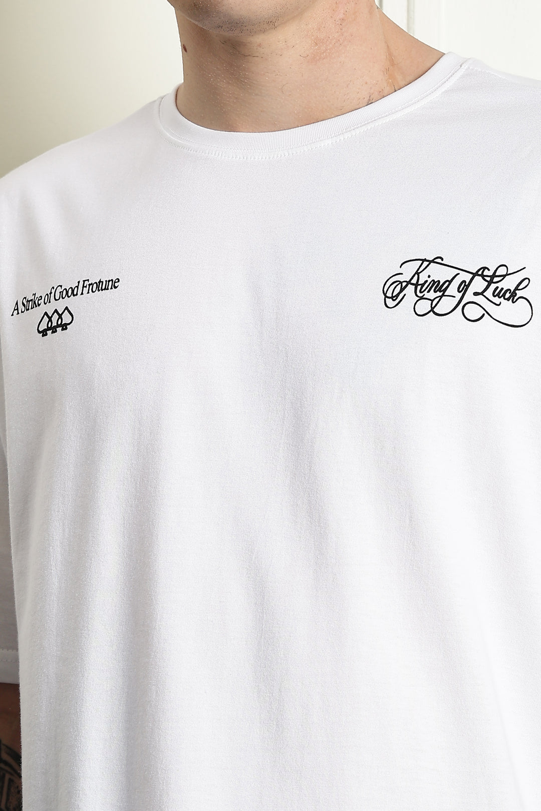 Luck: White Oversized T-shirt