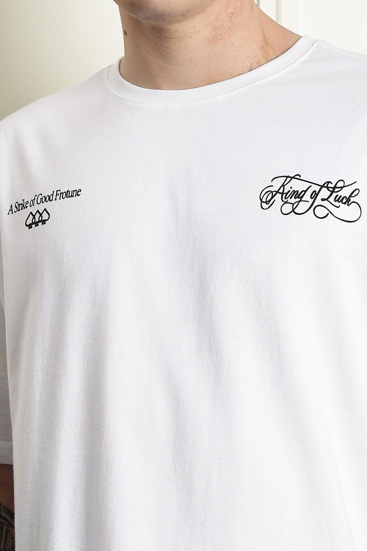 Luck: White Oversized T-shirt