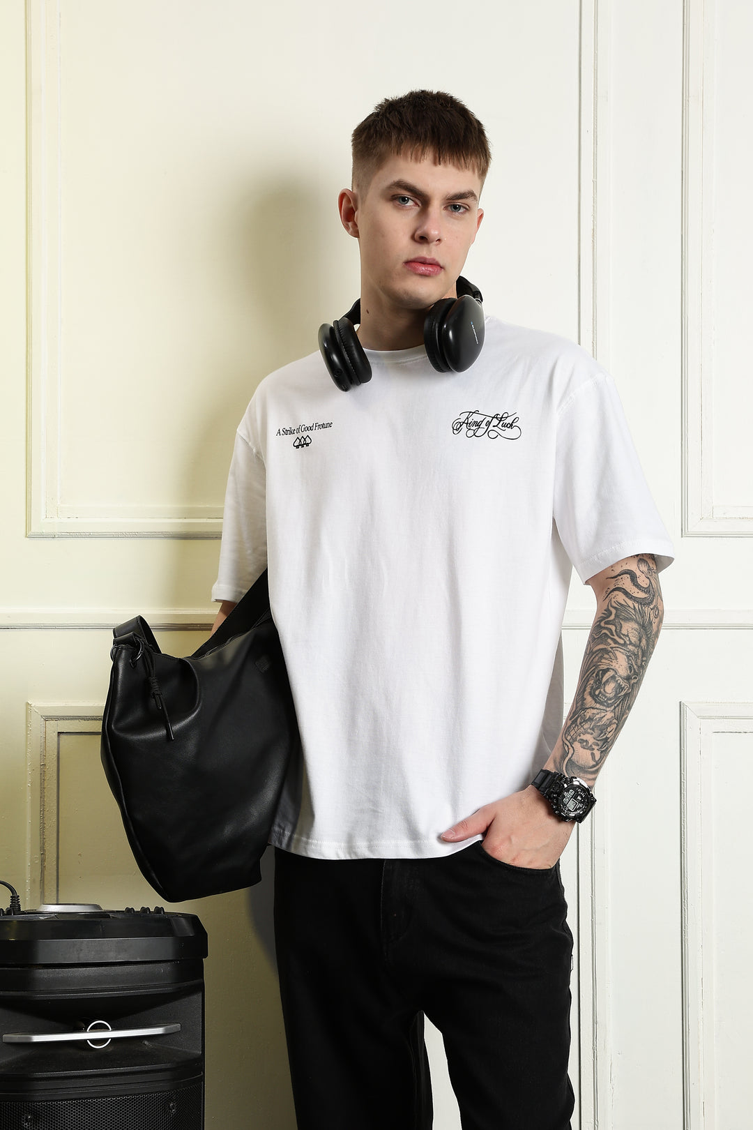Luck: White Oversized T-shirt