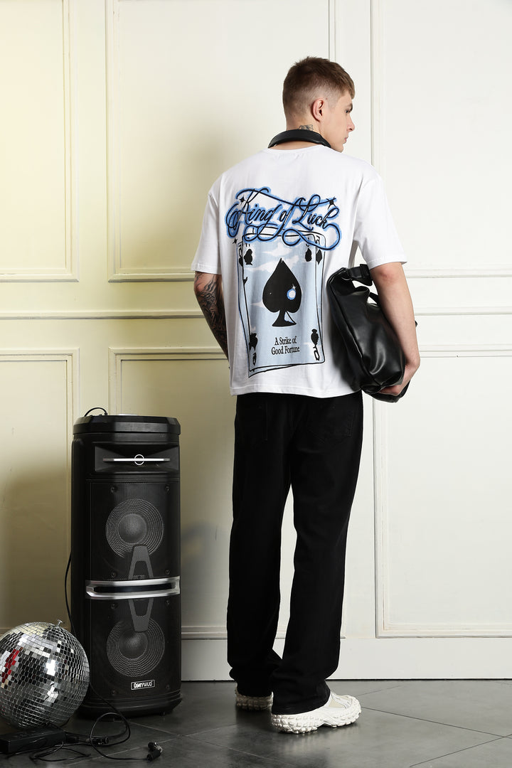Luck: White Oversized T-shirt