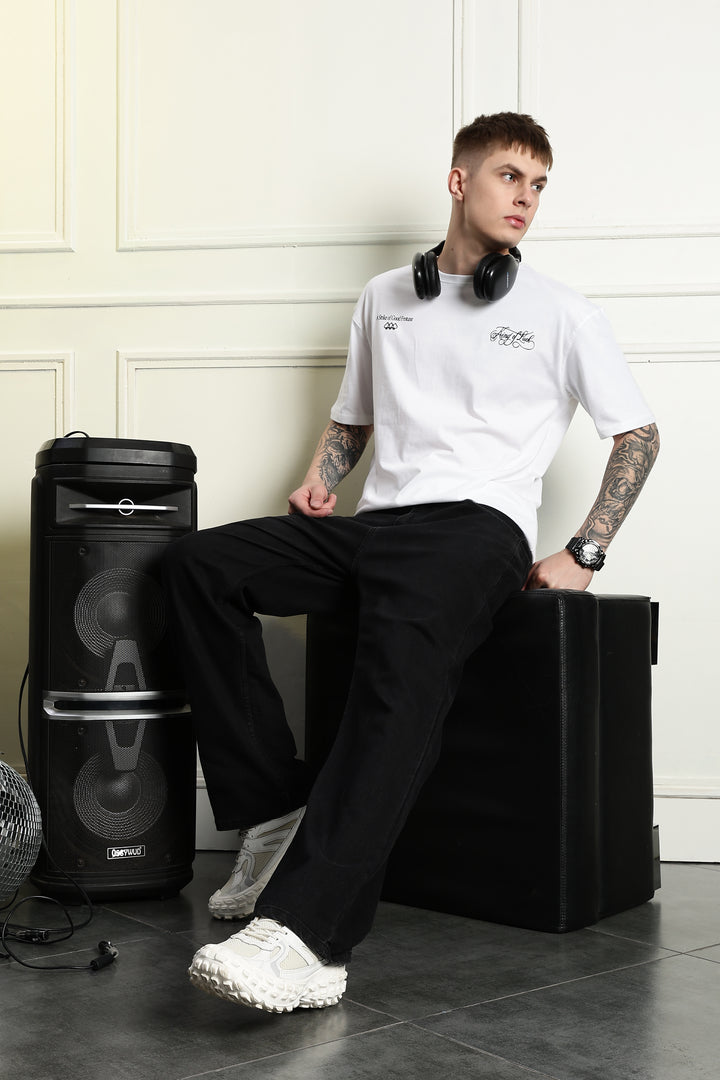 Luck: White Oversized T-shirt