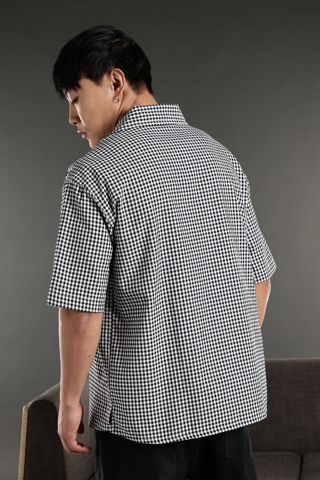 Keychain: Oversized Embroidery Checks Shirt