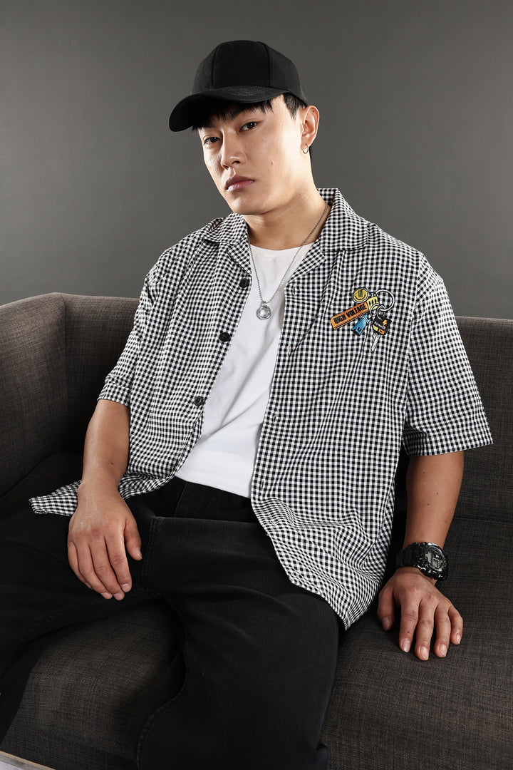Keychain: Oversized Embroidery Checks Shirt