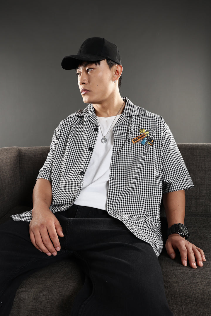 Keychain: Oversized Embroidery Checks Shirt