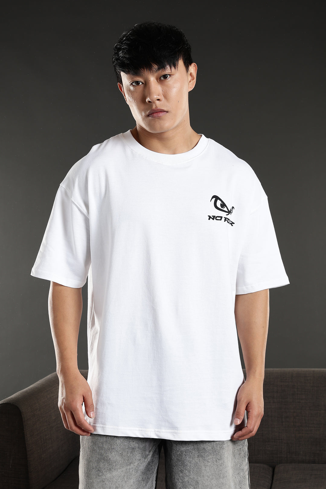 No Fear: White Oversized T-Shirt