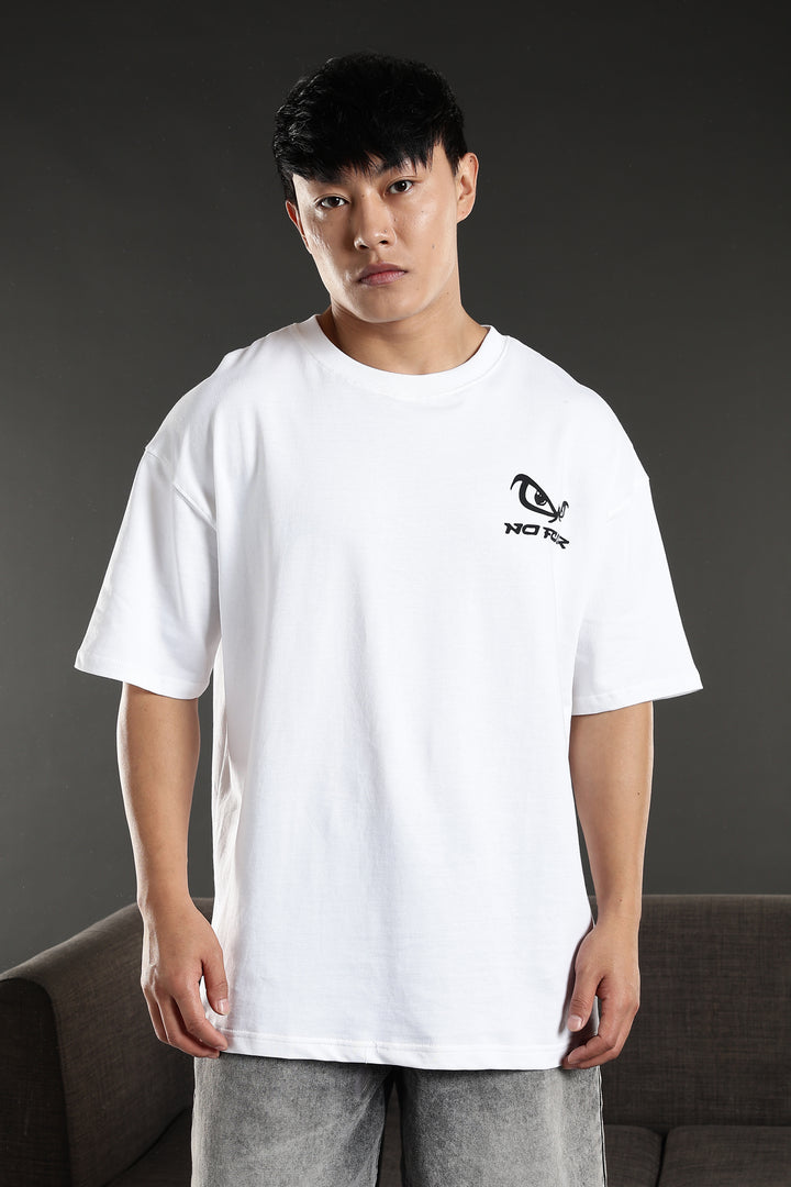 No Fear: White Oversized T-Shirt