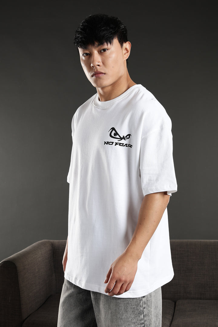 No Fear: White Oversized T-Shirt