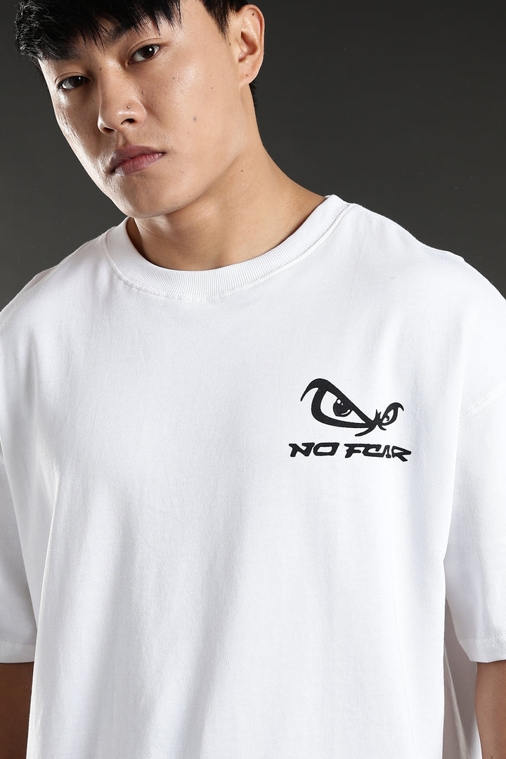No Fear: White Oversized T-Shirt