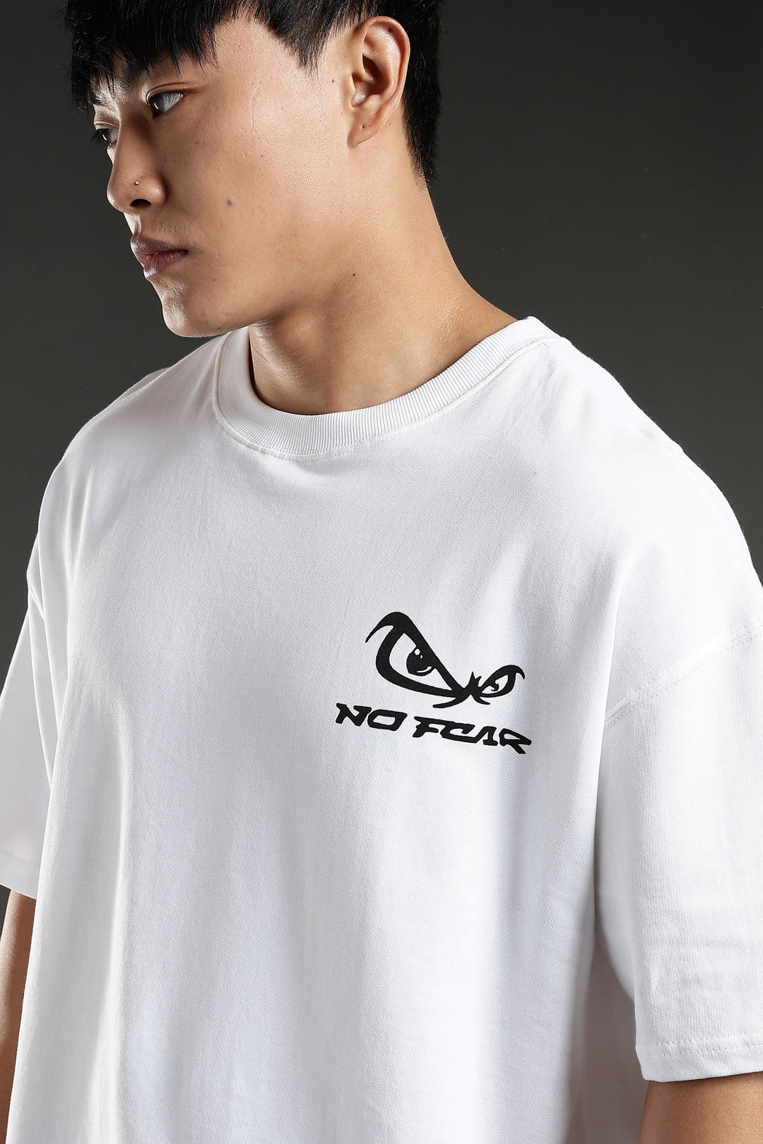 No Fear: White Oversized T-Shirt