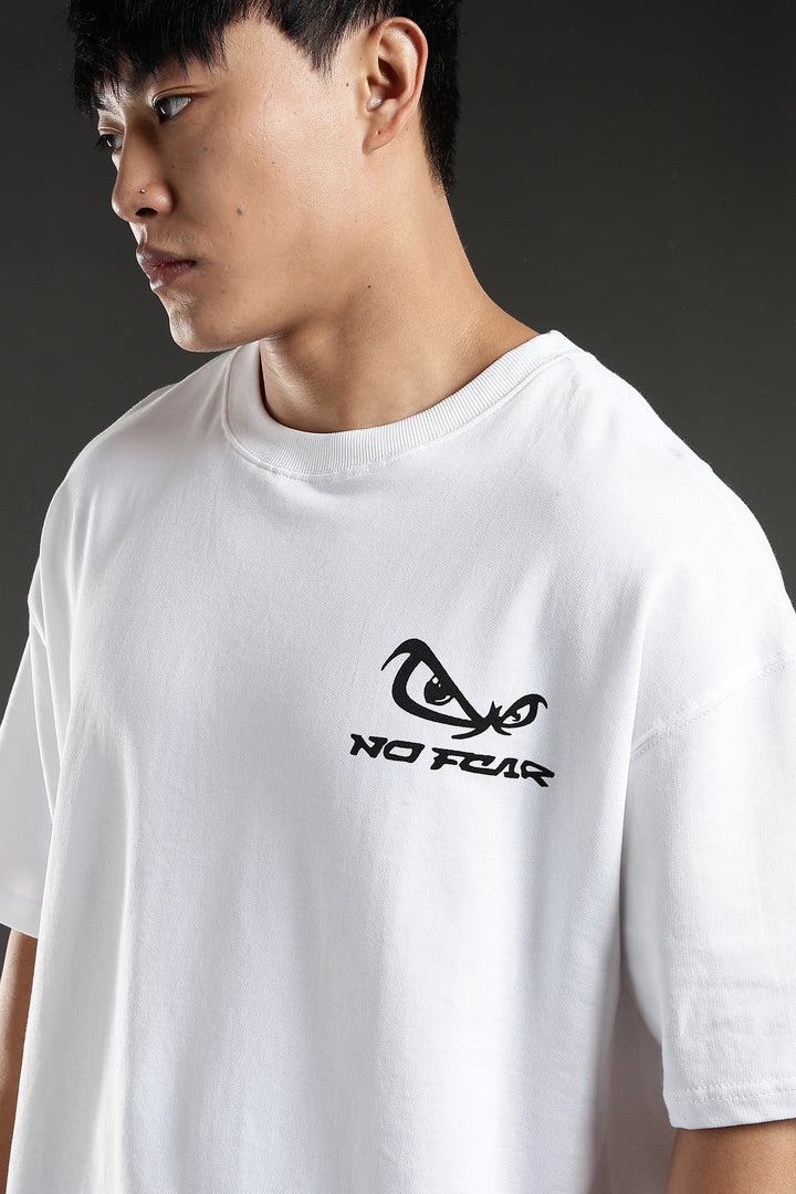 No Fear: White Oversized T-Shirt
