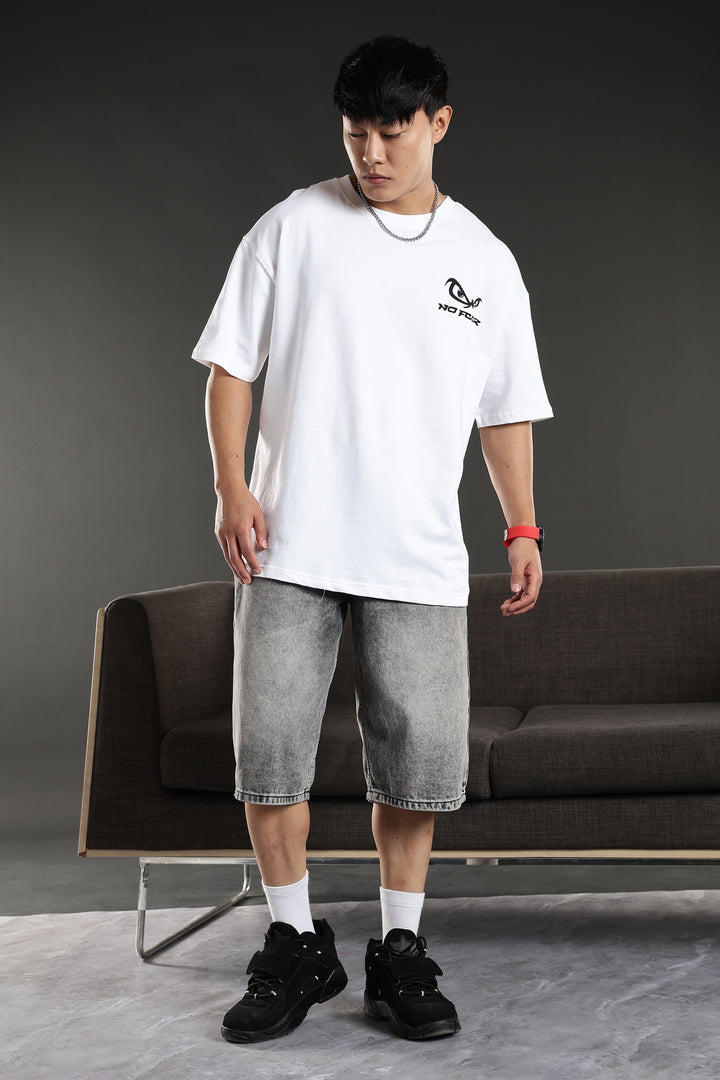 No Fear: White Oversized T-Shirt