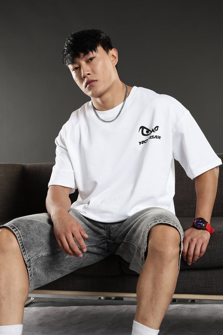 No Fear: White Oversized T-Shirt