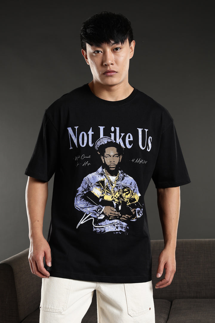 Not Like Us: Black Oversized T-shirt