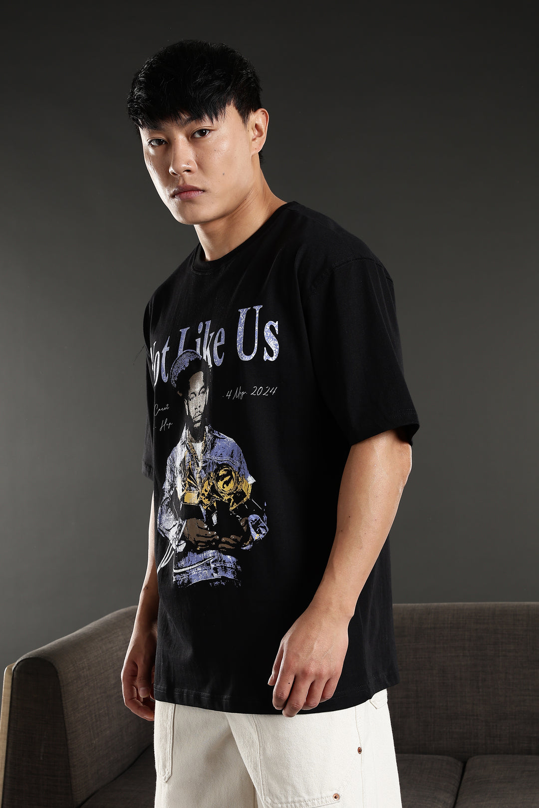 Not Like Us: Black Oversized T-shirt