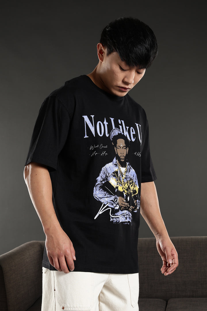 Not Like Us: Black Oversized T-shirt