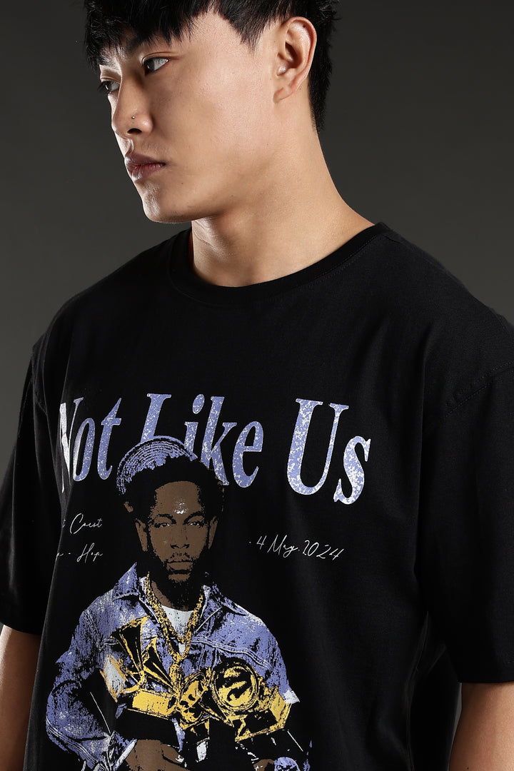 Not Like Us: Black Oversized T-shirt