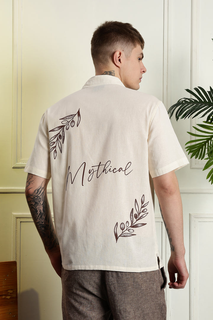 Mythical: Linen Cream Cuban shirt