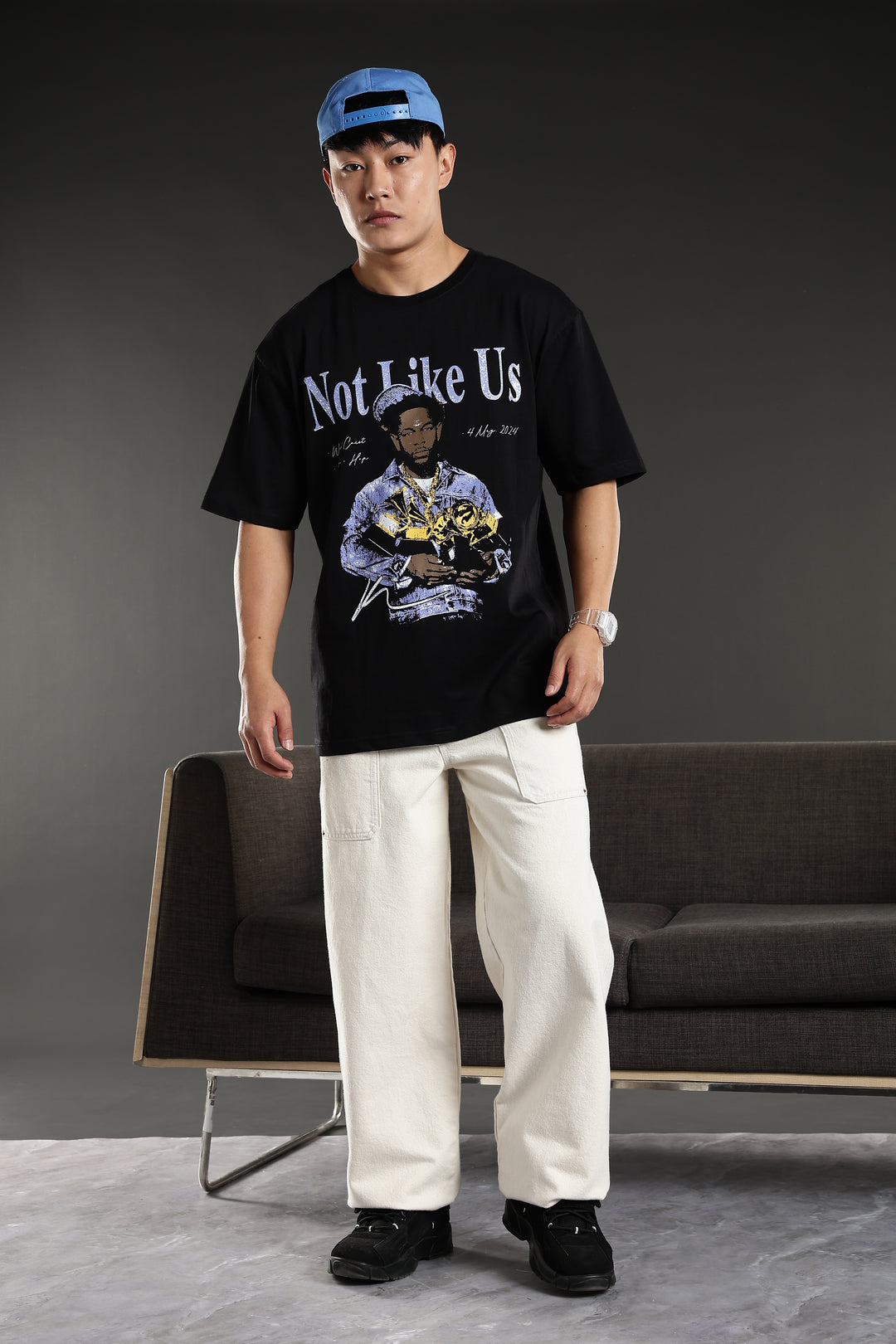Not Like Us: Black Oversized T-shirt