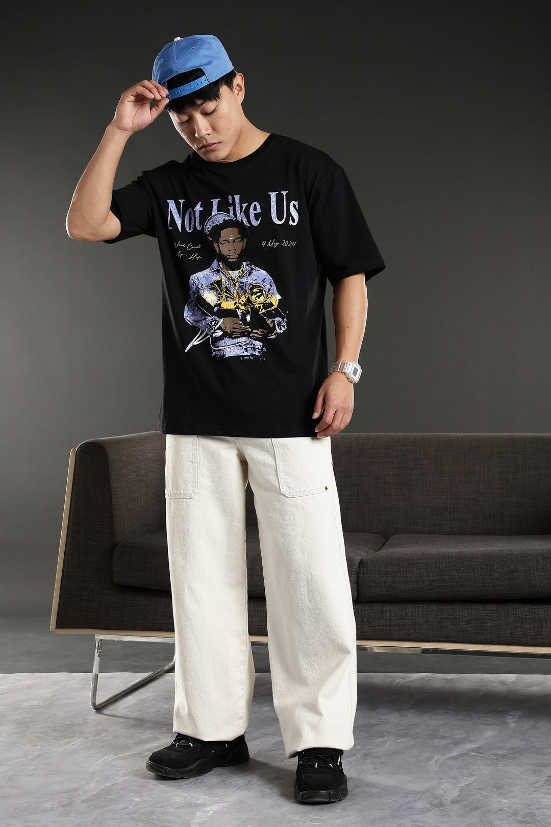 Not Like Us: Black Oversized T-shirt