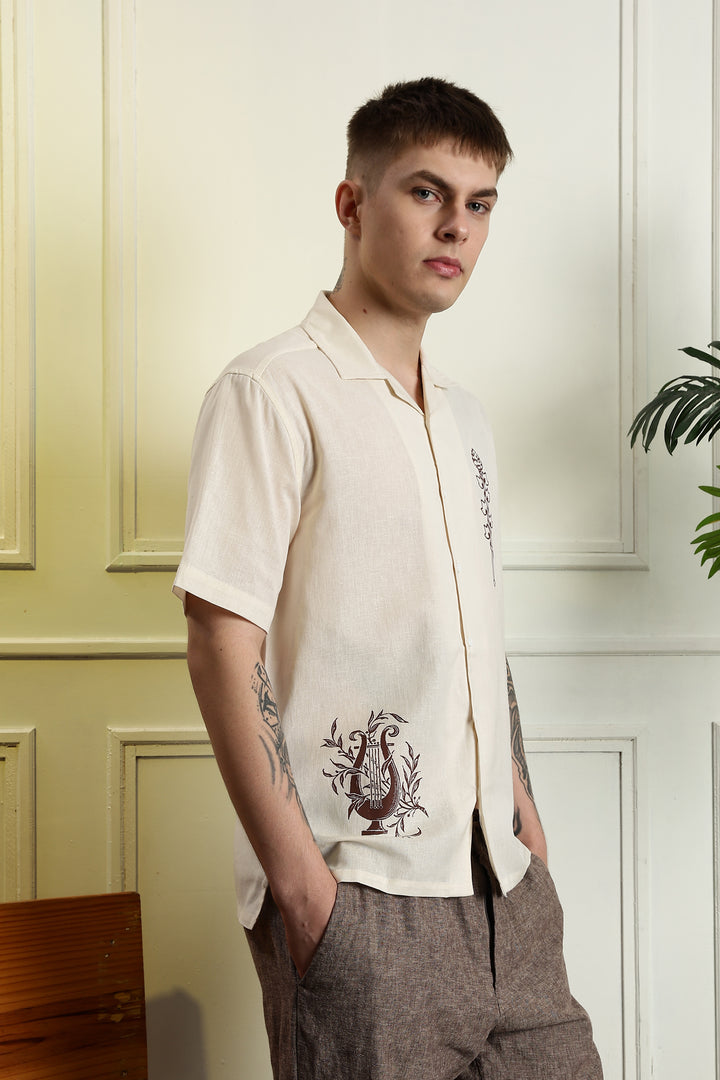 Mythical: Linen Cream Cuban shirt