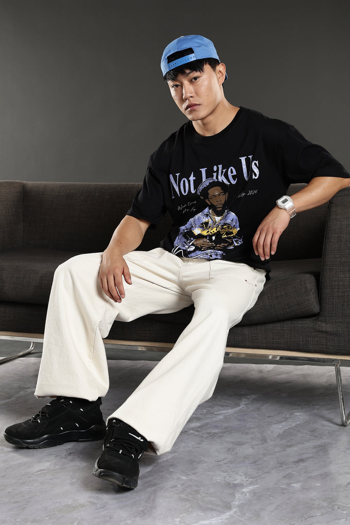 Not Like Us: Black Oversized T-shirt
