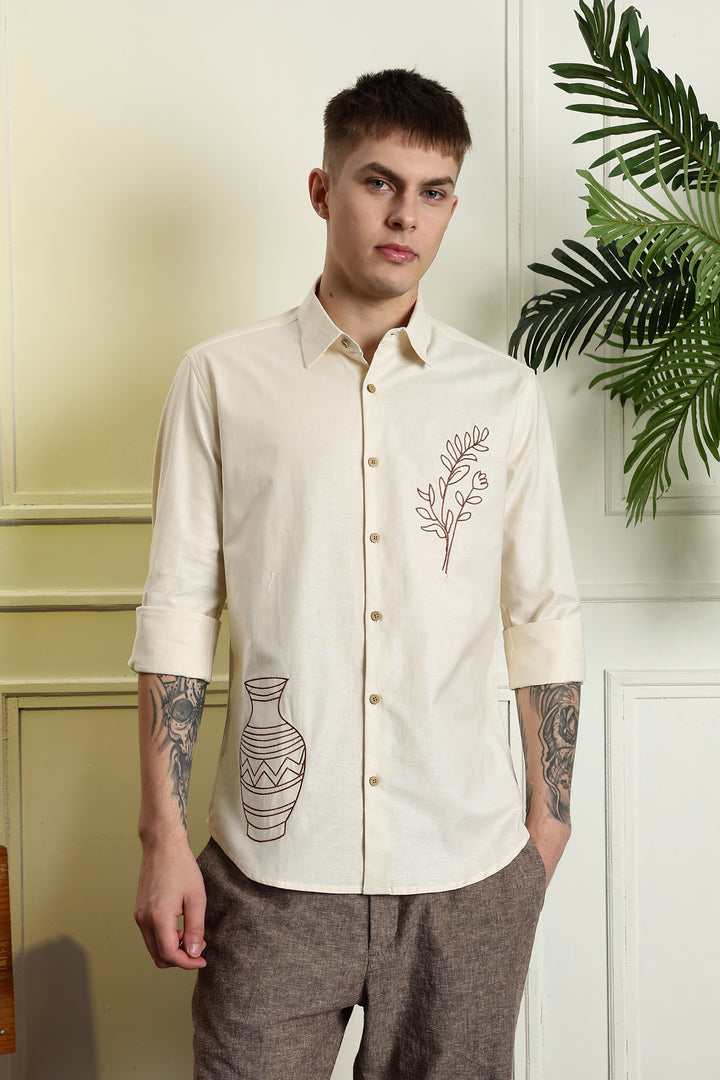 Barley Pop Embroidery Shirt