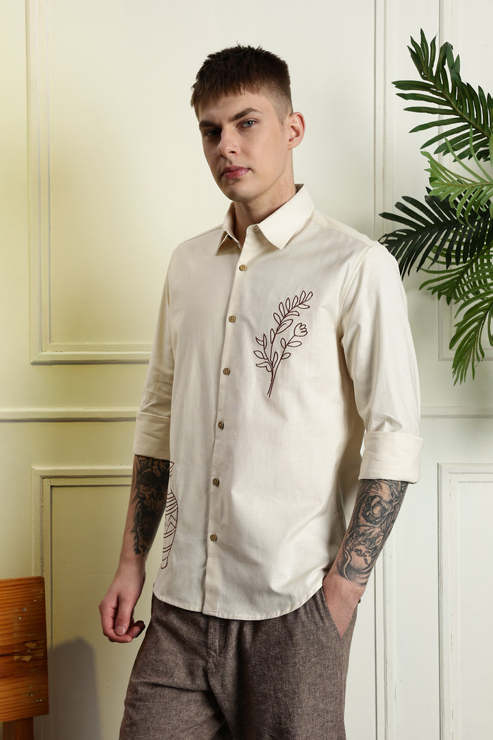Barley Pop Embroidery Shirt