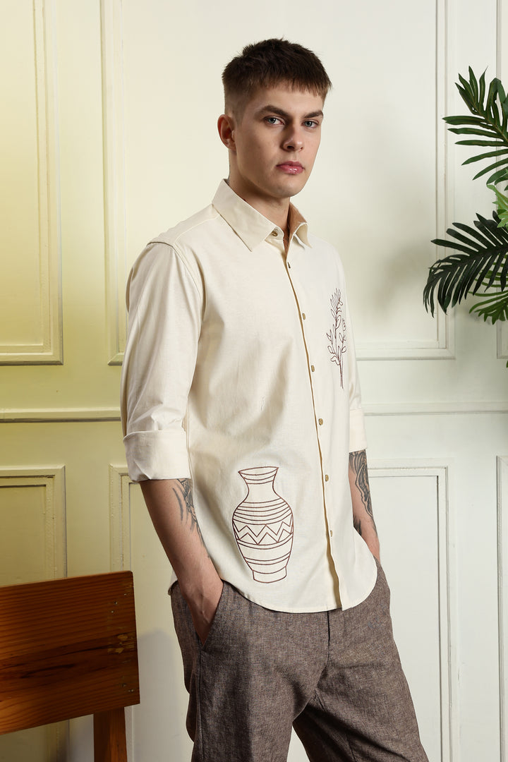 Barley Pop Embroidery Shirt