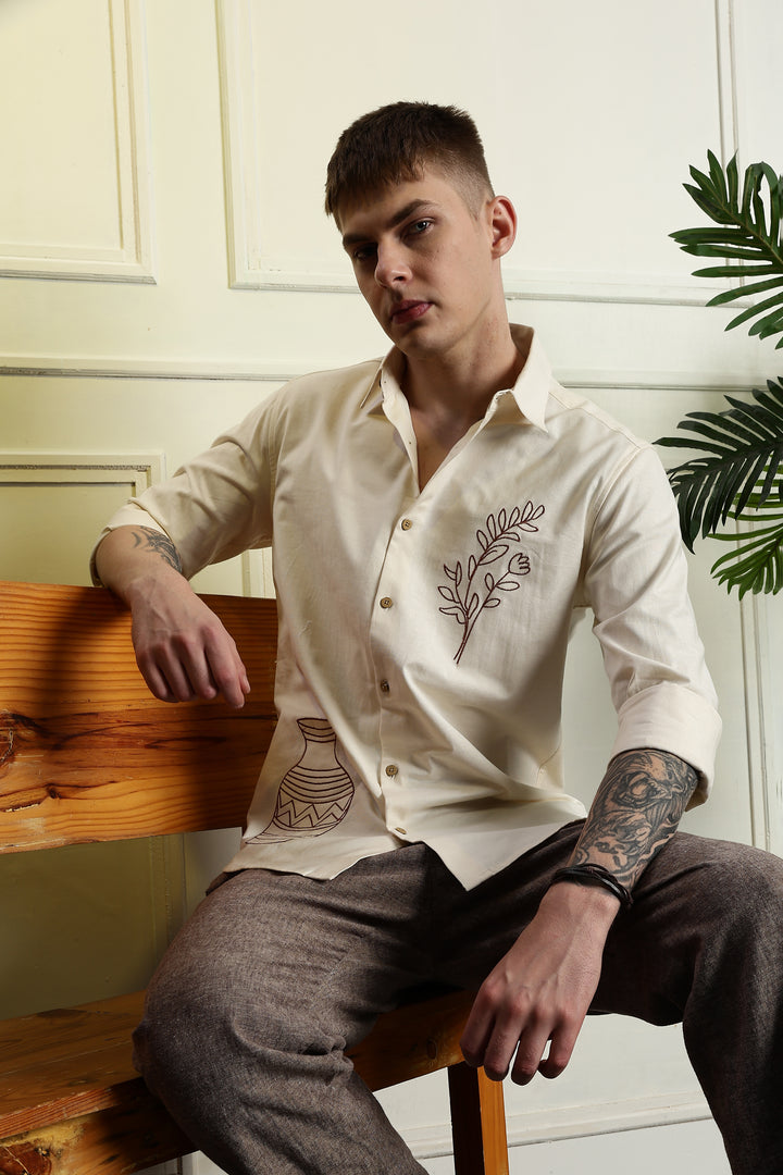 Barley Pop Embroidery Shirt