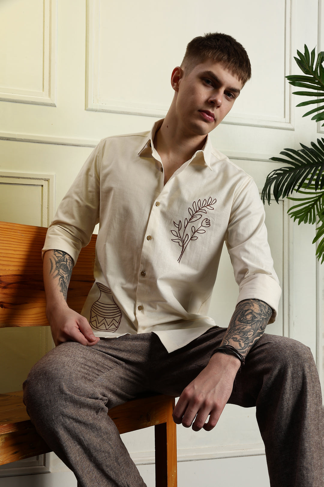 Barley Pop Embroidery Shirt