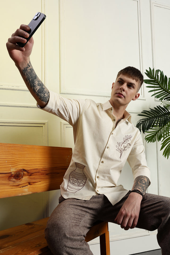 Barley Pop Embroidery Shirt
