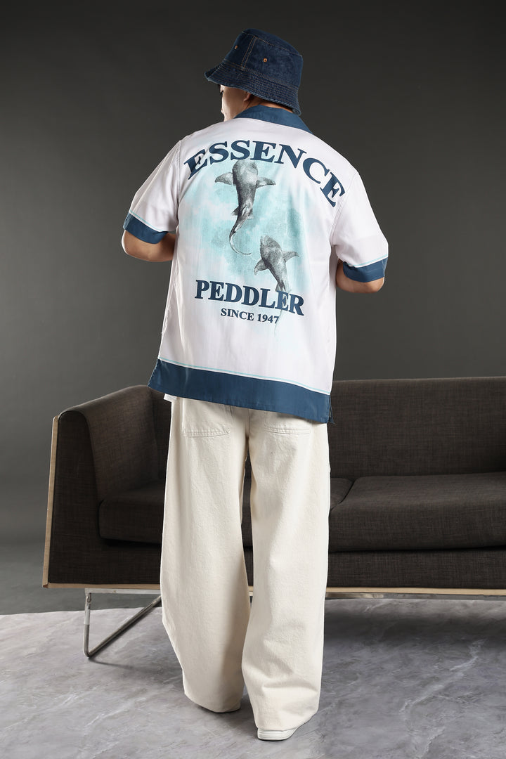 Essence Peddler : Blue Printed Cuban Shirt