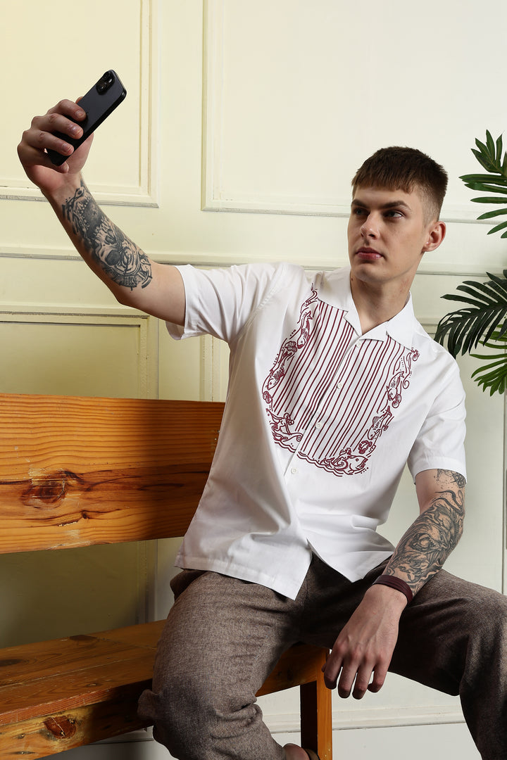 Drape cuban shirt