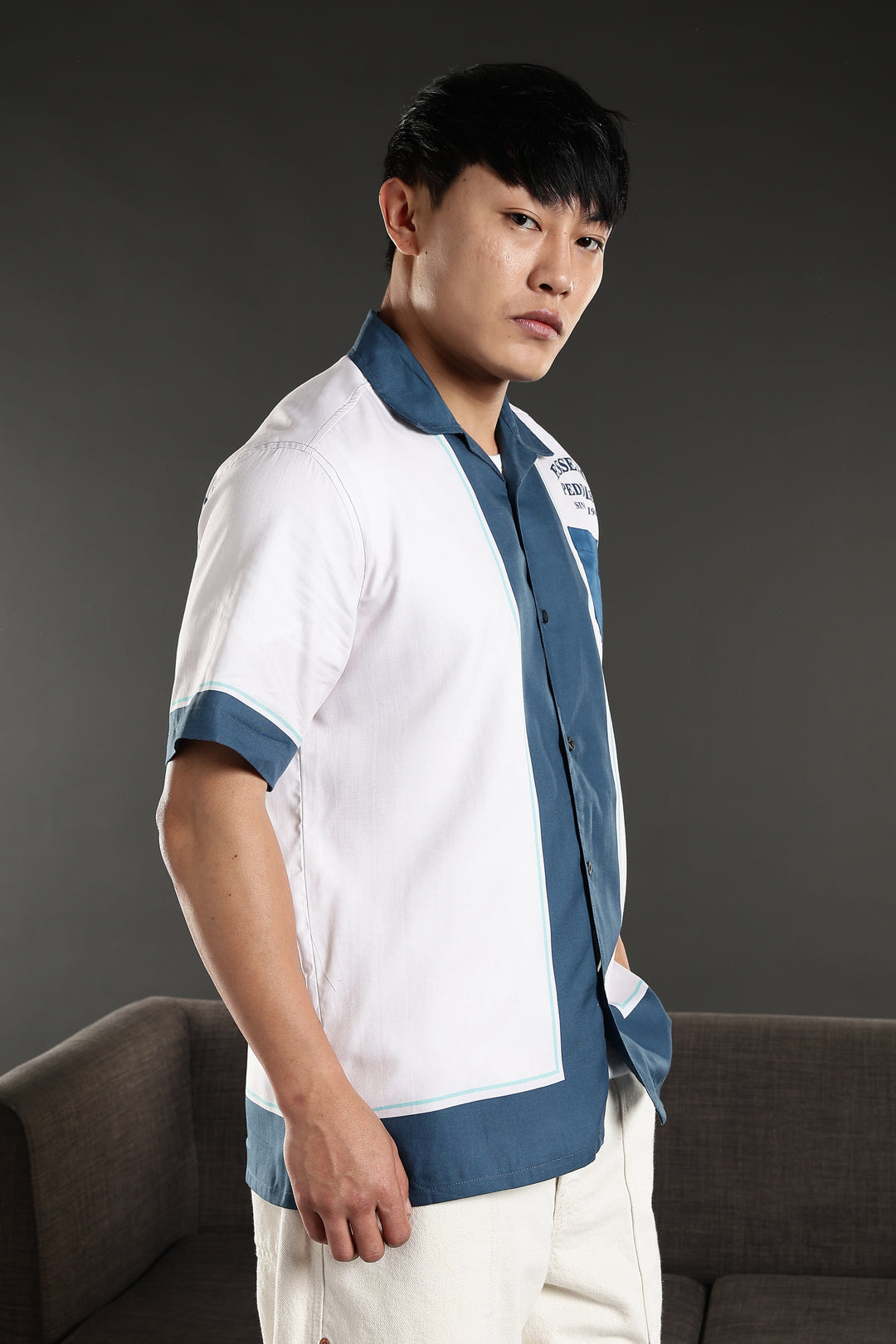 Essence Peddler : Blue Printed Cuban Shirt
