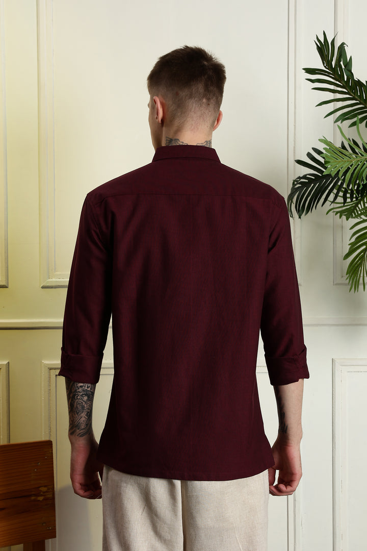 Cast Away maroon Shirt