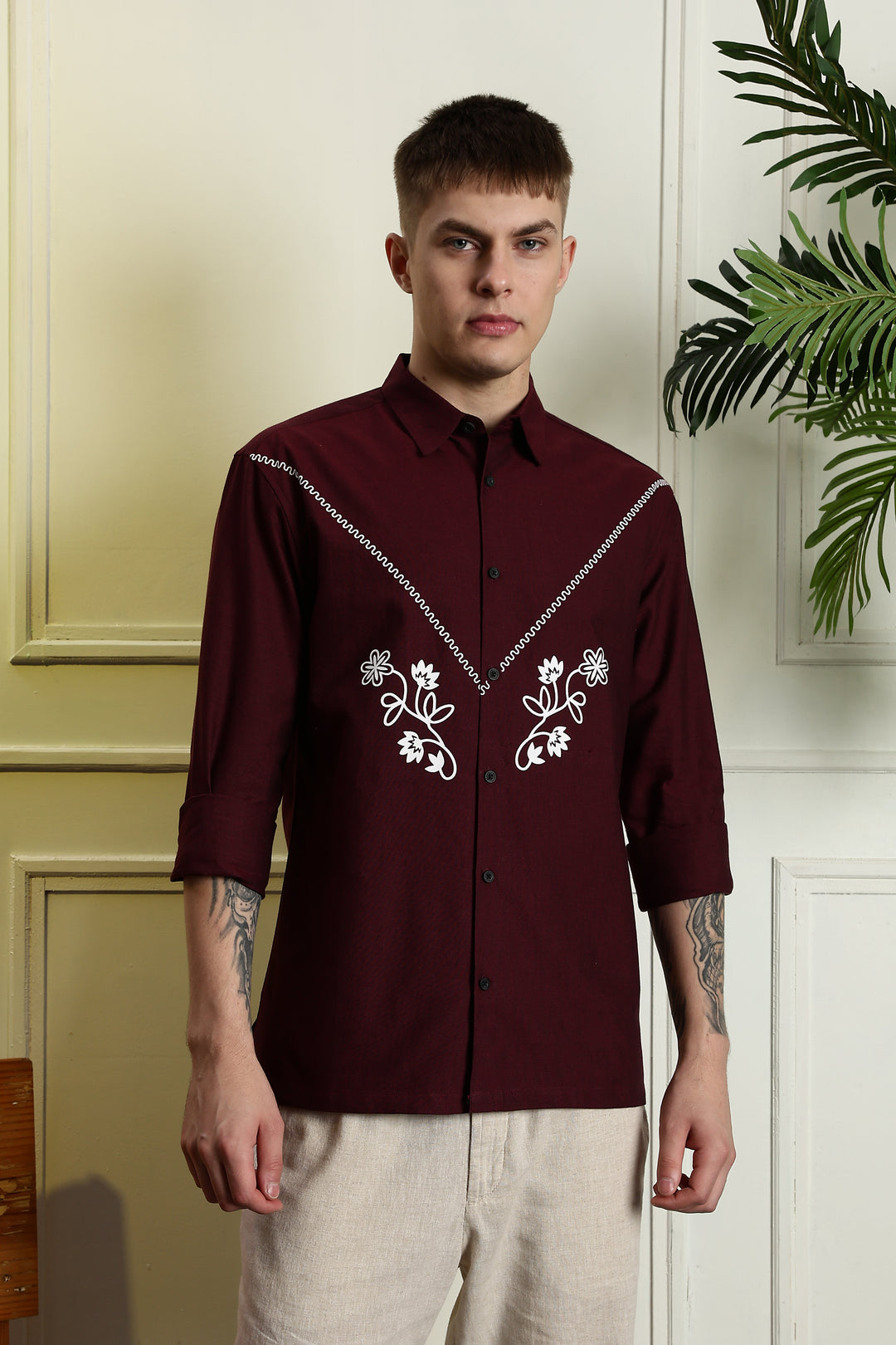 Cast Away maroon Shirt