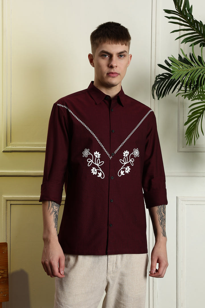 Cast Away maroon Shirt